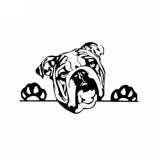 16.2X9.7CM Olde English Bulldog Bully Dog Decal Vinyl Car Sticker Funny Pattern Black/Silver C24-1576