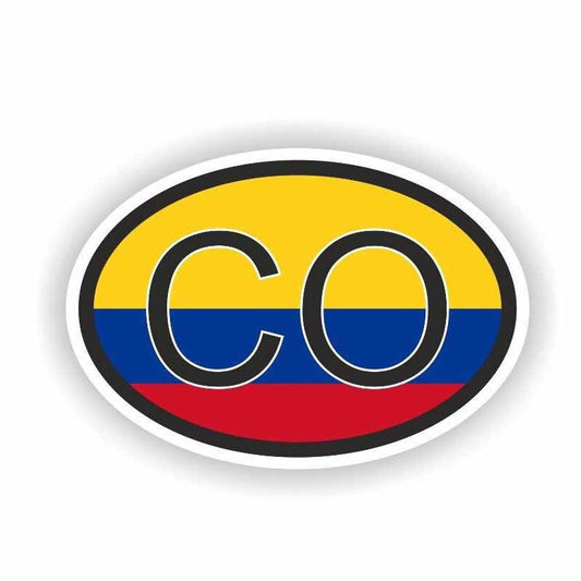 14CM*9.3CM Creative Flag COLOMBIA CO Car Sticker Accessories  Decal 6-0247