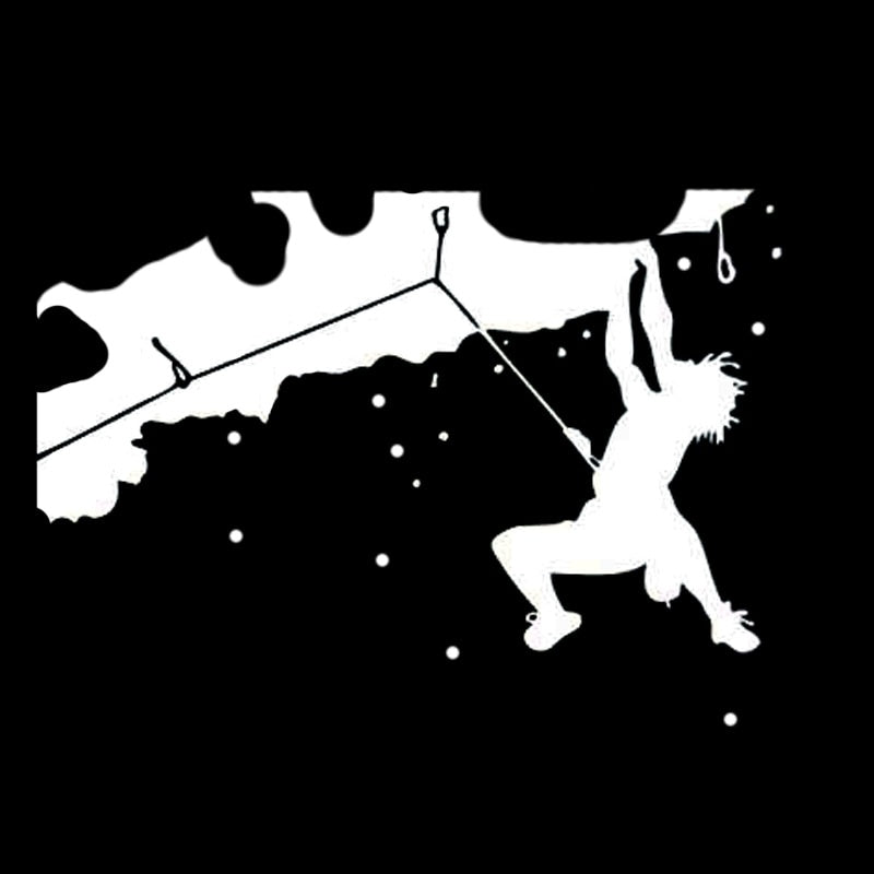 16.8CM*12.1CM Interesting Climb Car Sticker Black/Silver Vinyl S9-0432