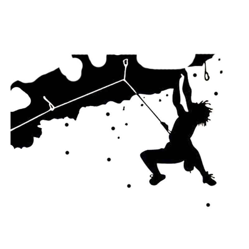 16.8CM*12.1CM Interesting Climb Car Sticker Black/Silver Vinyl S9-0432