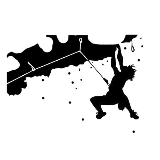 16.8CM*12.1CM Interesting Climb Car Sticker Black/Silver Vinyl S9-0432