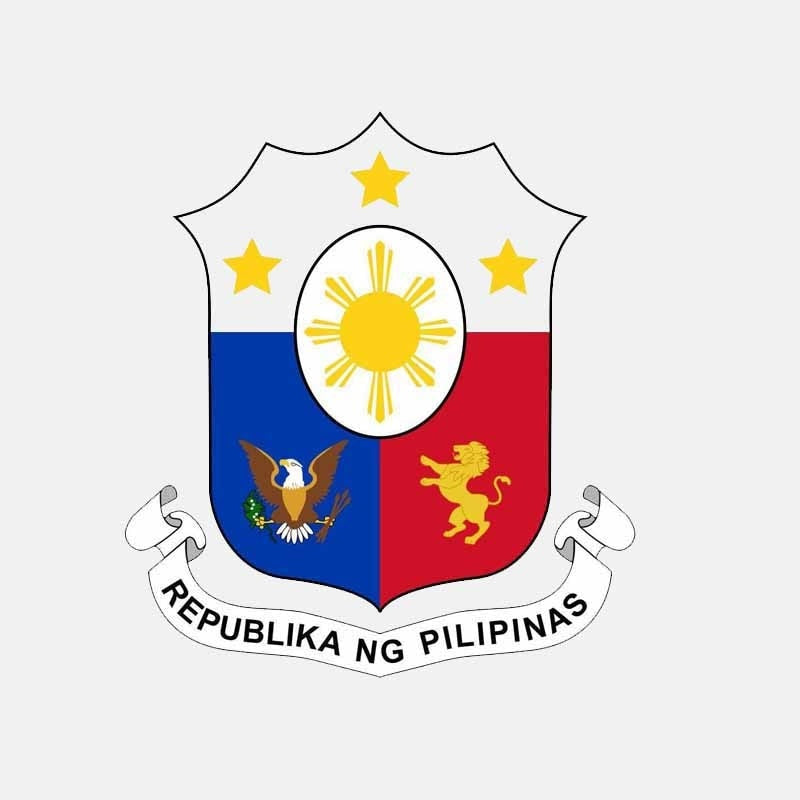 12.8CM*14CM Shield Philippines Sticker Coat Of Arms Flag Helmet Car Sticker 6-2656