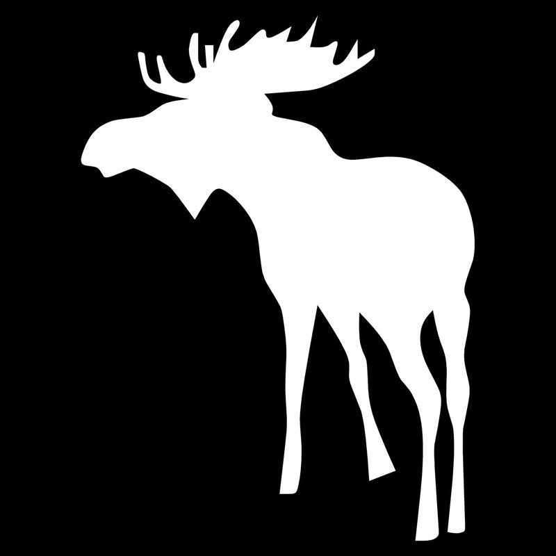 10.7*14.2CM Funny Animal Moose Car Styling Stickers Personality Motorcycle And Car Sticker Decal Black/Silver C9-1693
