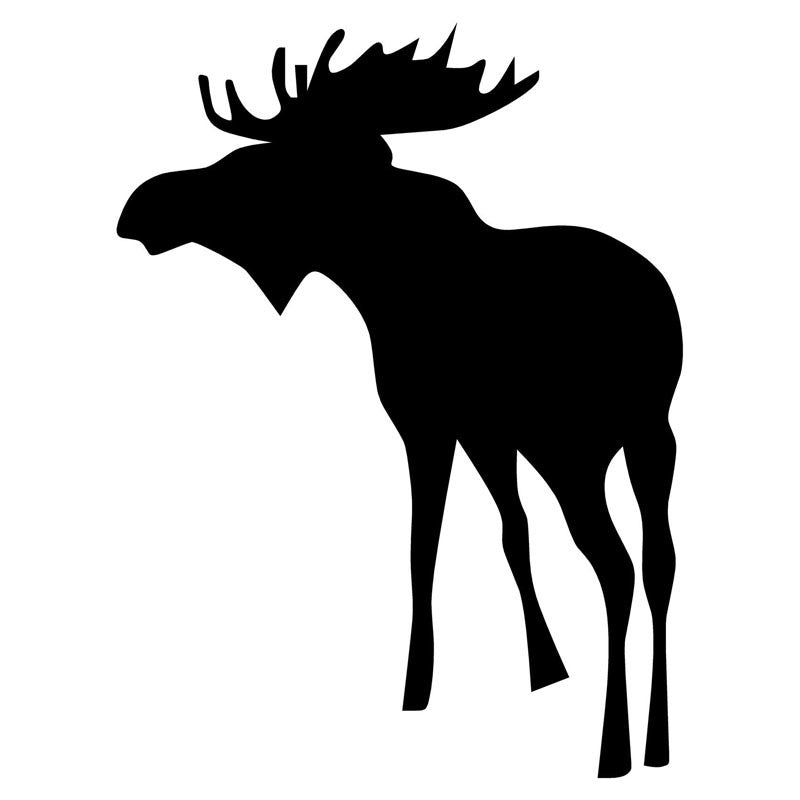 10.7*14.2CM Funny Animal Moose Car Styling Stickers Personality Motorcycle And Car Sticker Decal Black/Silver C9-1693