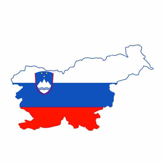 13.3CM*8CM Creative Slovenia Map Car Sticker Motorcycle Flag Decal  6-0850