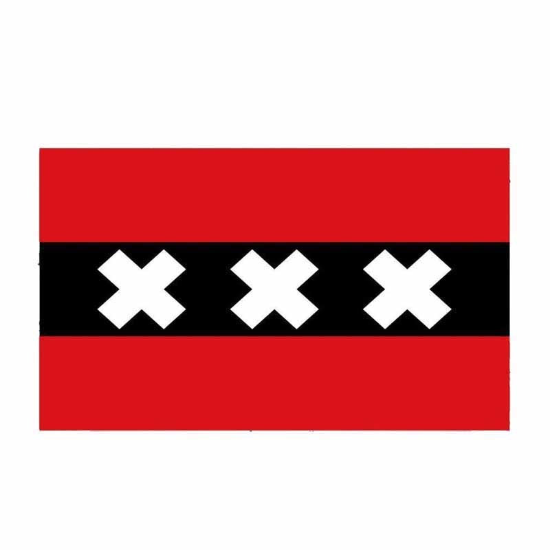 Fashion 17CM*10.1CM Car Styling Bike Amsterdam Flag Car Sticker  Decal 6-0547