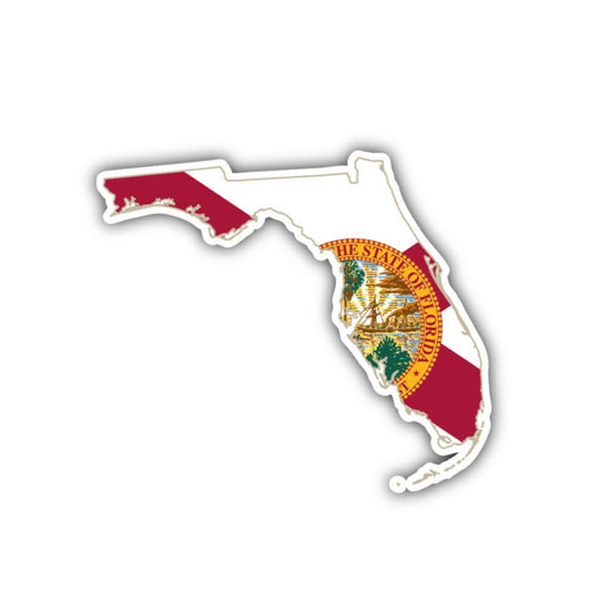 12CM*10.3CM Creative Florida USA State Map Flag Car Sticker Accessories Decal 6-1473