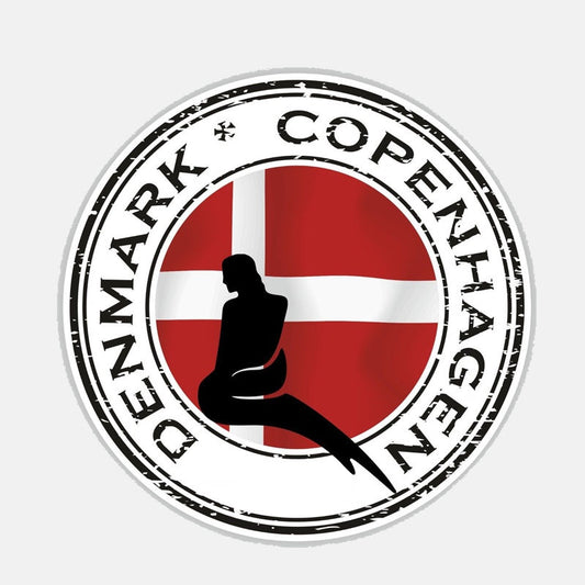 13.2CM*13.2CM Car Denmark Copenhagen Round  Body Car Sticker Decal 6-2686