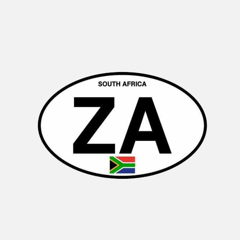 10.8CM*6.7CM ZA South Africa Country Code Oval Car Sticker Accessories Decal 6-2629