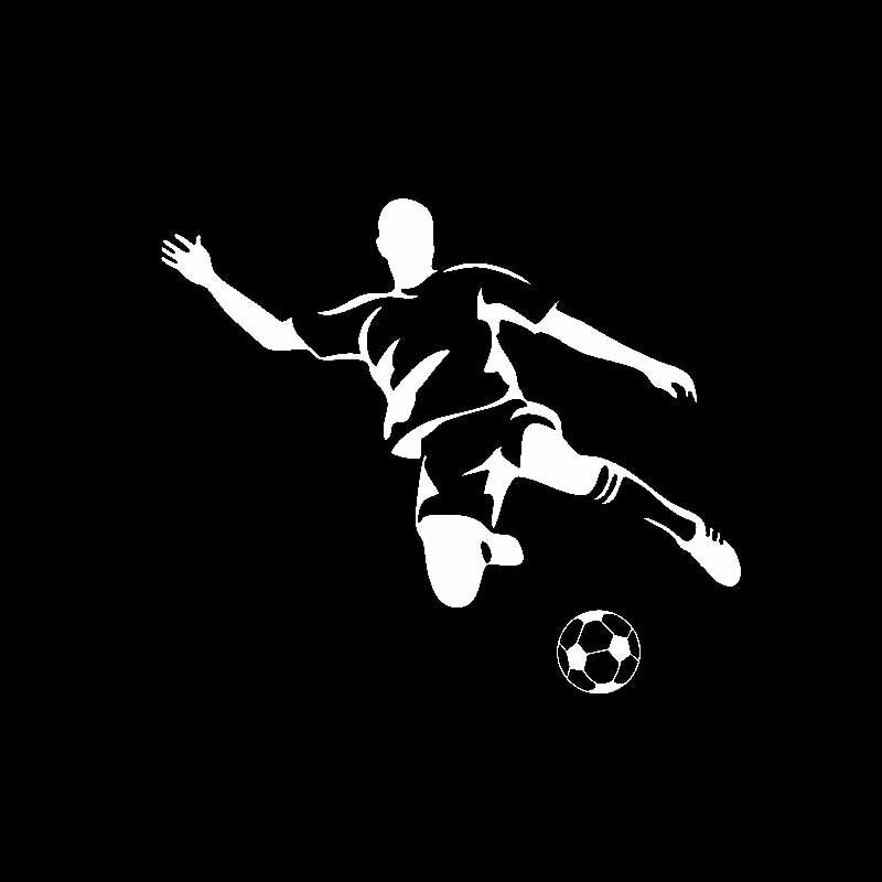 15.2CM*13CM Football Soccer Player Vinyl Decal Car Sticker Black/Silver C3-1693