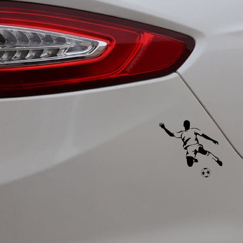 15.2CM*13CM Football Soccer Player Vinyl Decal Car Sticker Black/Silver C3-1693