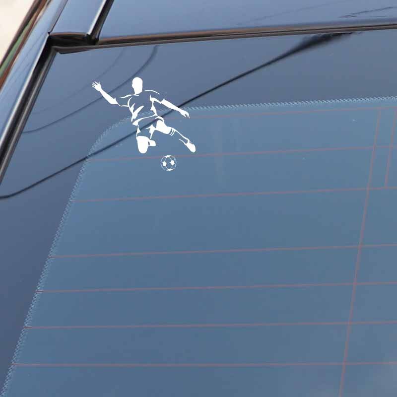 15.2CM*13CM Football Soccer Player Vinyl Decal Car Sticker Black/Silver C3-1693