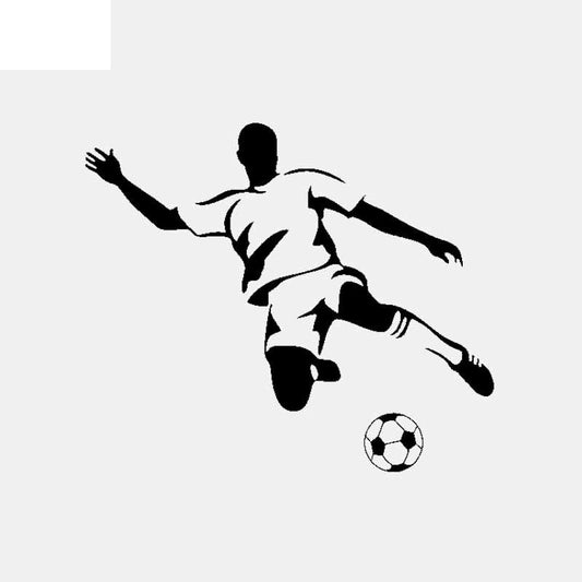 15.2CM*13CM Football Soccer Player Vinyl Decal Car Sticker Black/Silver C3-1693