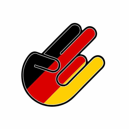 9.6CM*14.5CM Motorcycle Flag Germany Flag Decal Jdm Hand Shocker Car Sticker Accessories 6-0582