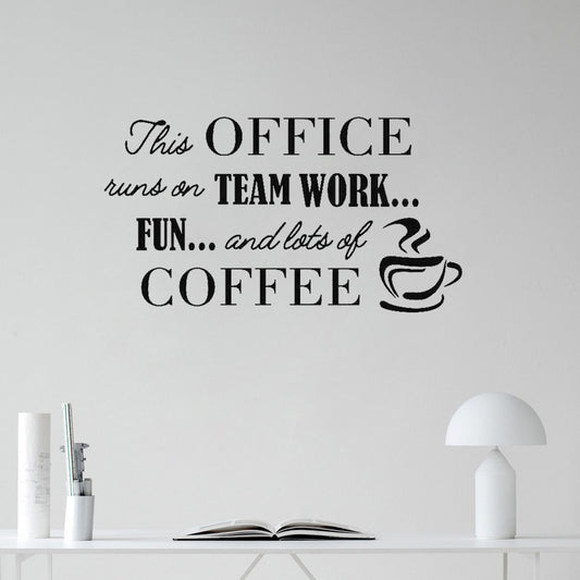 New Hot 73CM*39.3CM Team Work Quotes Home Decor Words PVC Wall Sticker Living Room W1-905