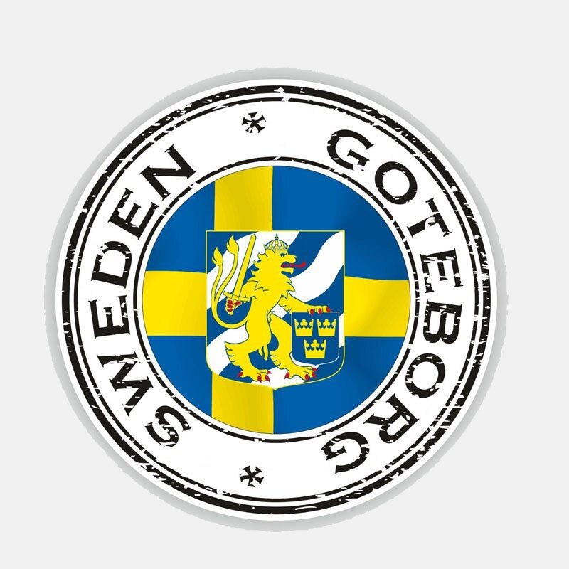 12.7CM*12.7CM Personality Sweden Goteborg Helmet Motorcycle Car Sticker Decal 6-2746