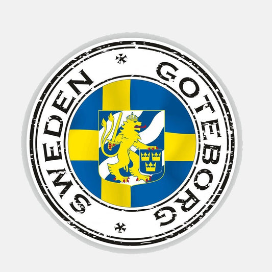 12.7CM*12.7CM Personality Sweden Goteborg Helmet Motorcycle Car Sticker Decal 6-2746