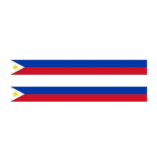 2X 15CM*1.6CM Creative Philippines Flag Car Sticker Racing  Decal 6-1147