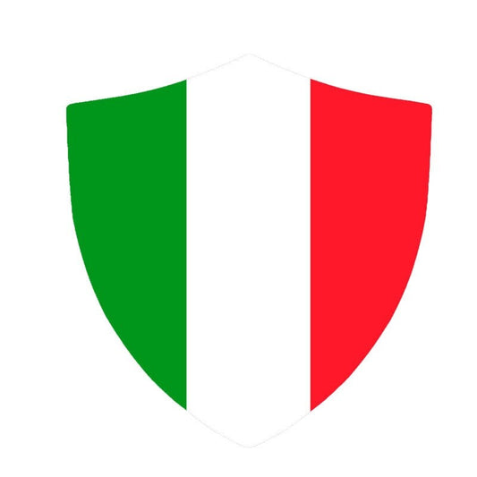 13.8CM*15CM Funny Shield Decal Italy Flag Creative Car Sticker 6-1112