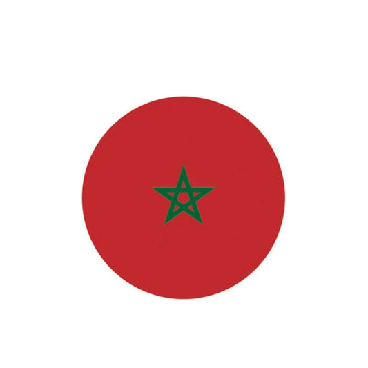 10CM*10CM Accessories Round Moroccan MA Flag Car Sticker  Creative Decal 6-0971