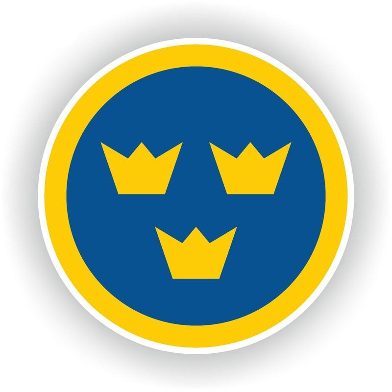 13CM*13CM Styling Sweden Air Force Round Flag Decal Motorcycle Car Sticker 6-1568