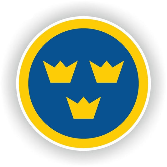 13CM*13CM Styling Sweden Air Force Round Flag Decal Motorcycle Car Sticker 6-1568