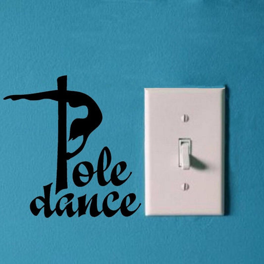 Pole Dance Striptease Adult  Vinyl Switch Stickers Creative Removable Home Decoration Wall Sticker  A2060