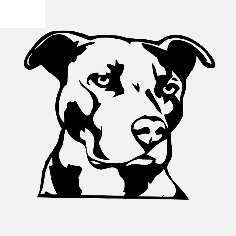 2020 NEW 55CM*48.4CM Funny Pitbull Dog For Bedroom Wall Sticker PVC Decal Decoration W3-471