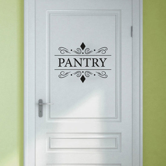 23.8cm*17.2cm Fashion Pantry Door Decals Stickers Glass Door Decal Vinyl Wall Sticker A0035