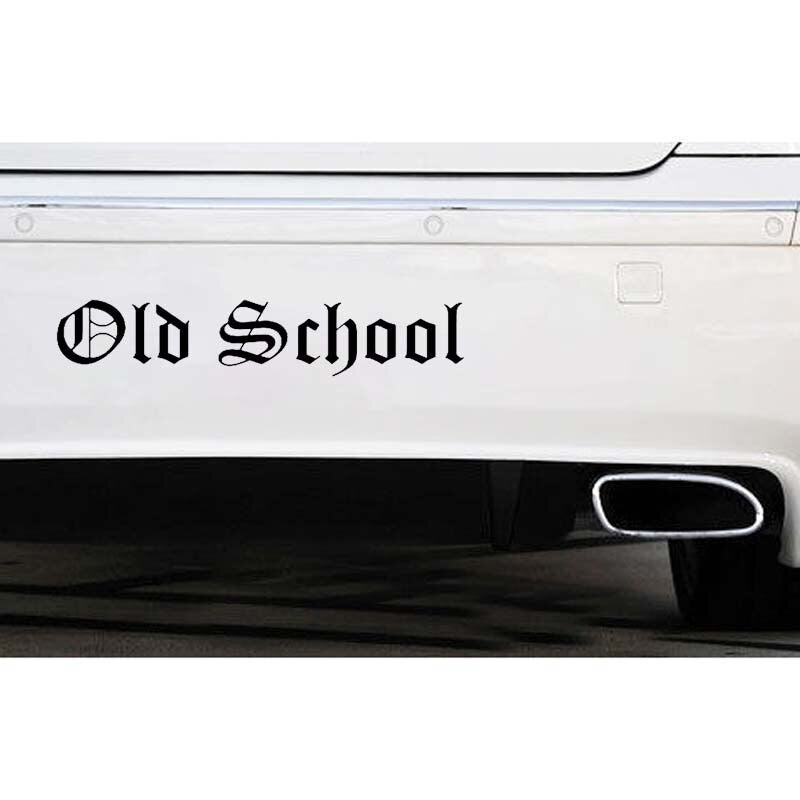 New Hot 16CM*3.1CM OLD SCHOOL Funny Caravan Vinyl Decal Car Sticker Black Silver C10-01085
