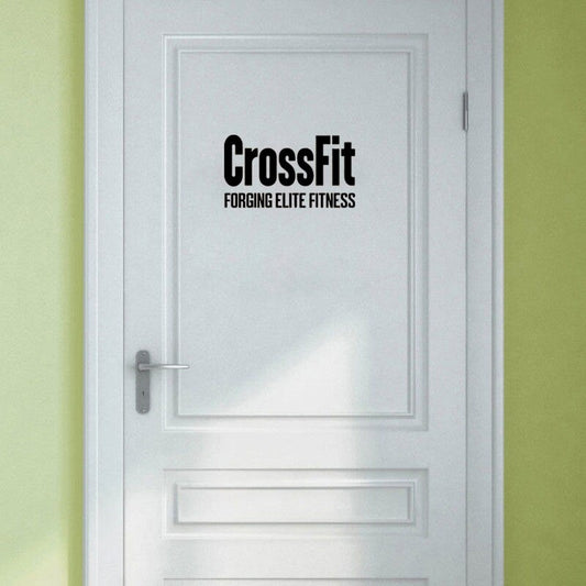 23.5*12.1CM Fittness CrossFit Gym Fit Life Door Sticker Removable Home Decoration Accessories Wall Sticker