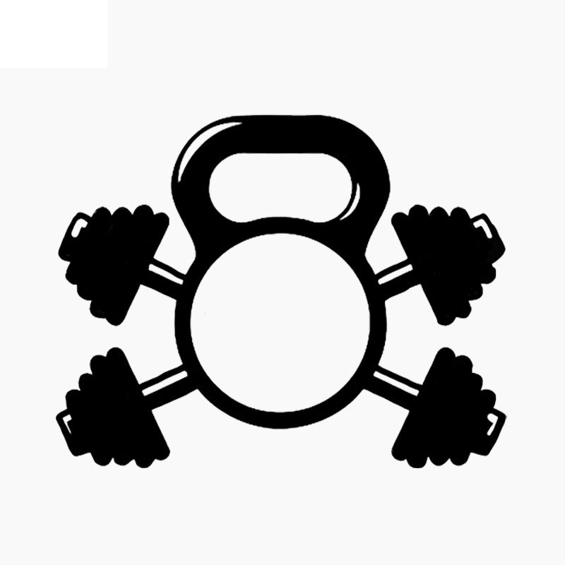 New Hot 51CM*39.8CM  Fitness Dumbbell Fitness Decor PVC Wall Sticker Sitting Room The Bedroom W2-658