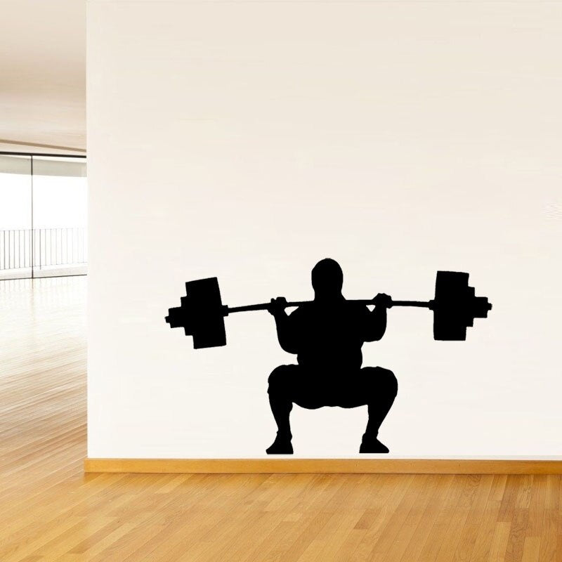 New Brand 53CM*32CM Weightlifting Sitting Room The Bedroom Wall Sticker PVC Decoration Personalized W2-599