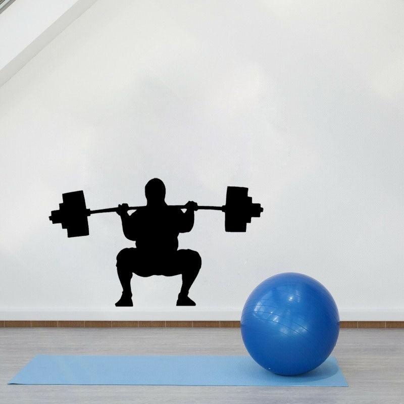 New Brand 53CM*32CM Weightlifting Sitting Room The Bedroom Wall Sticker PVC Decoration Personalized W2-599