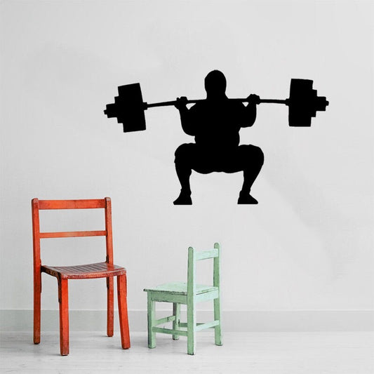 New Brand 53CM*32CM Weightlifting Sitting Room The Bedroom Wall Sticker PVC Decoration Personalized W2-599
