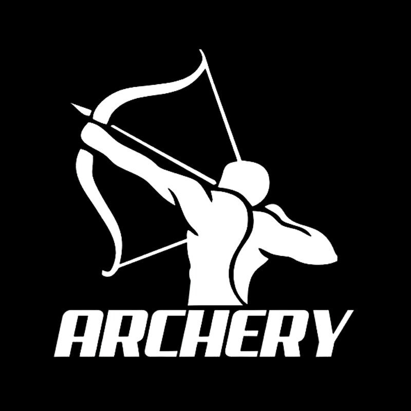 High-quality 14.6CM*14.9CM ARCHER Arrow Personality Car Sticker Vinyl Decal Black Silver C10-02264