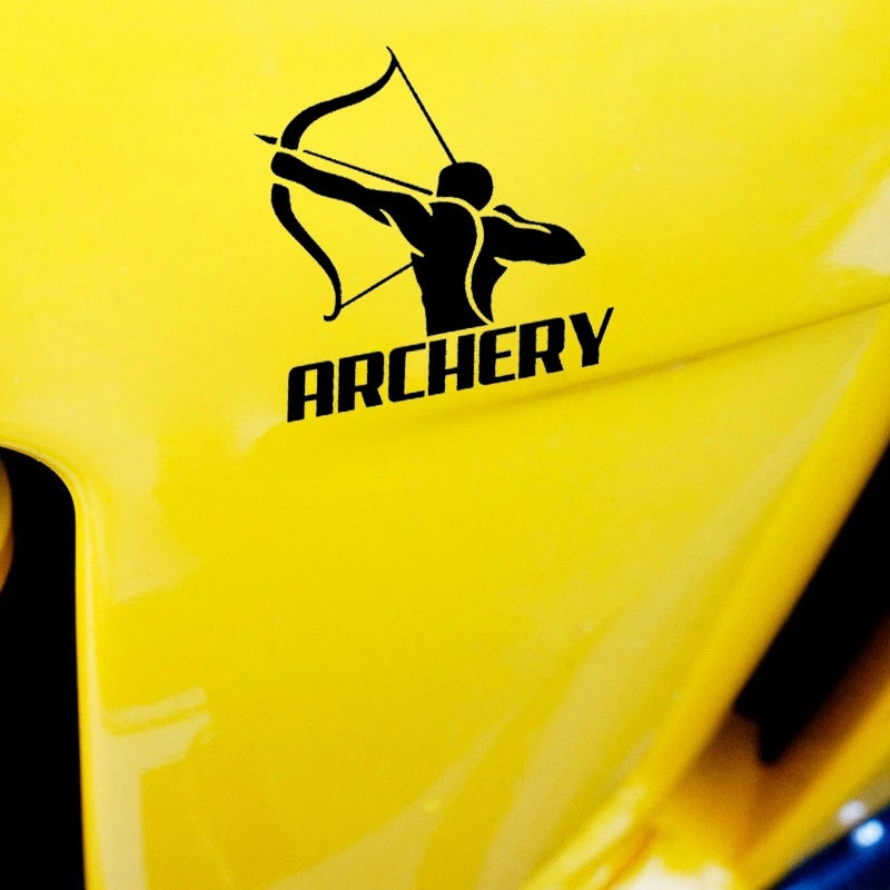 High-quality 14.6CM*14.9CM ARCHER Arrow Personality Car Sticker Vinyl Decal Black Silver C10-02264