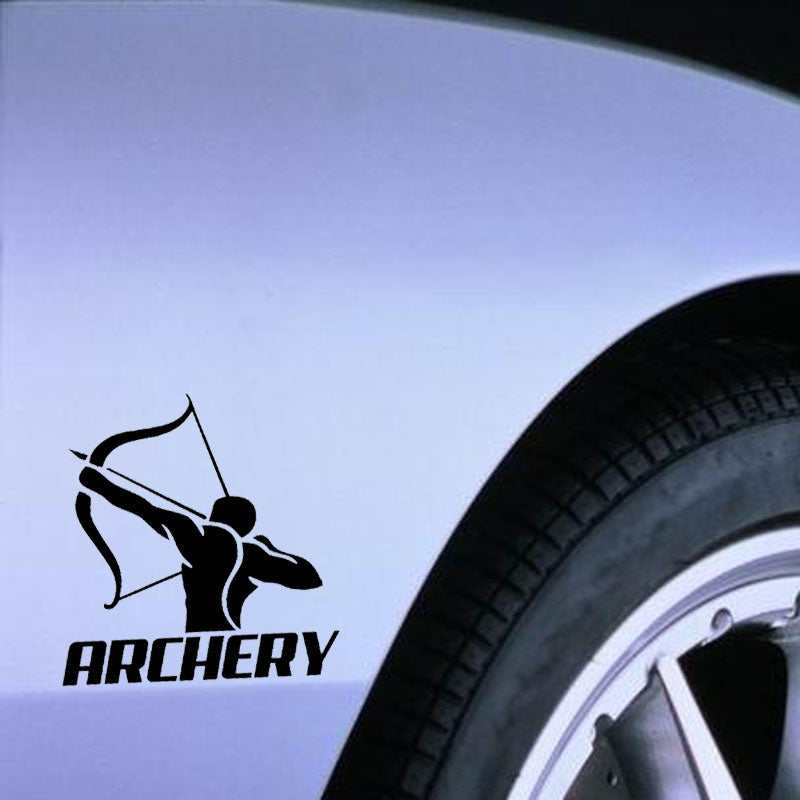 High-quality 14.6CM*14.9CM ARCHER Arrow Personality Car Sticker Vinyl Decal Black Silver C10-02264