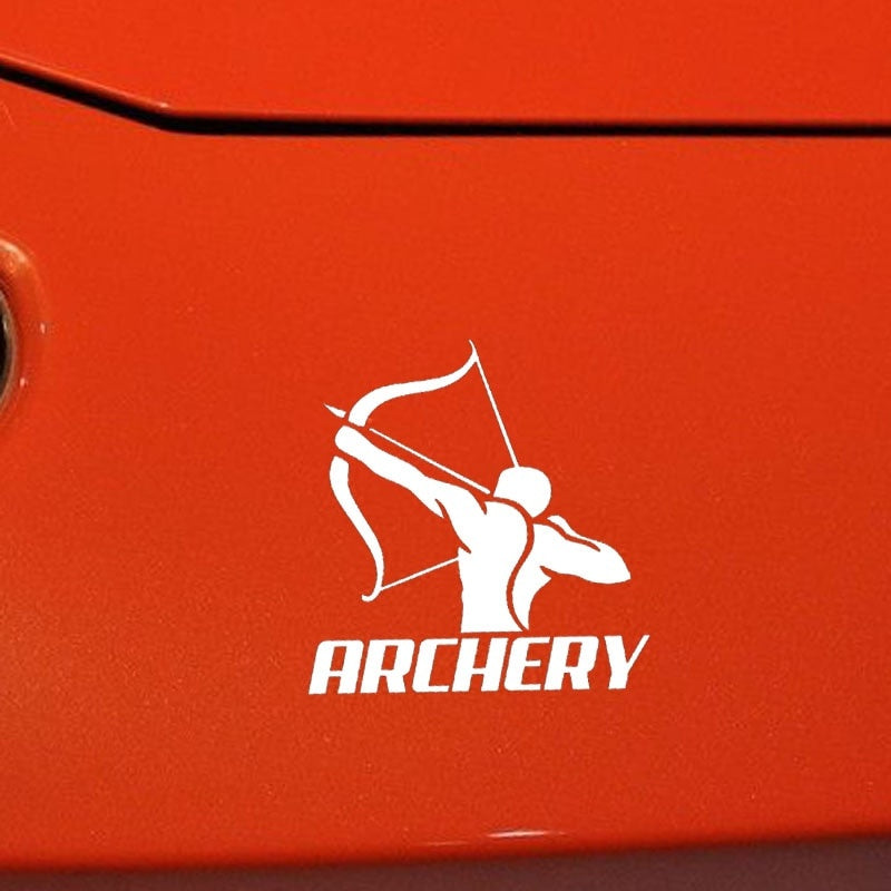 High-quality 14.6CM*14.9CM ARCHER Arrow Personality Car Sticker Vinyl Decal Black Silver C10-02264