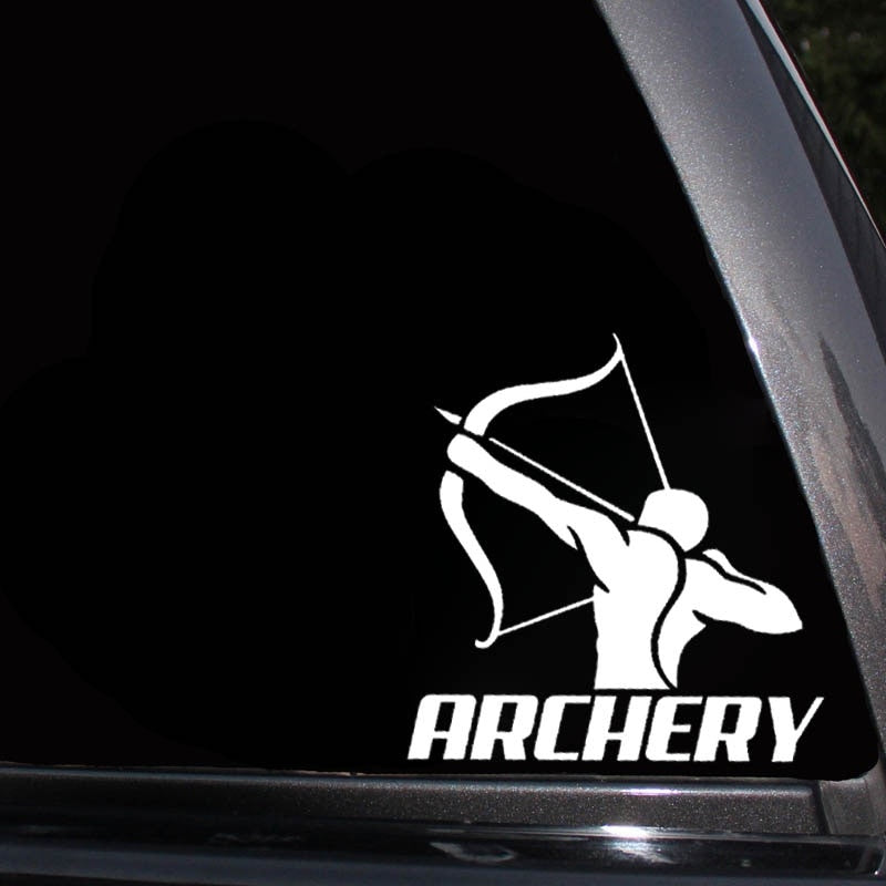 High-quality 14.6CM*14.9CM ARCHER Arrow Personality Car Sticker Vinyl Decal Black Silver C10-02264