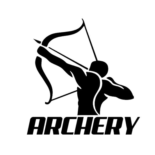High-quality 14.6CM*14.9CM ARCHER Arrow Personality Car Sticker Vinyl Decal Black Silver C10-02264