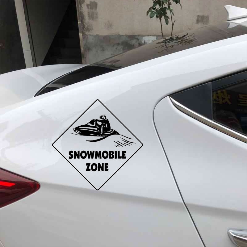New Brand 15.6CM*15.6CM Snowmobile Crossing Decal Zone Creative Car Sticker Decals Bumper Decoration Accessories C31-0509