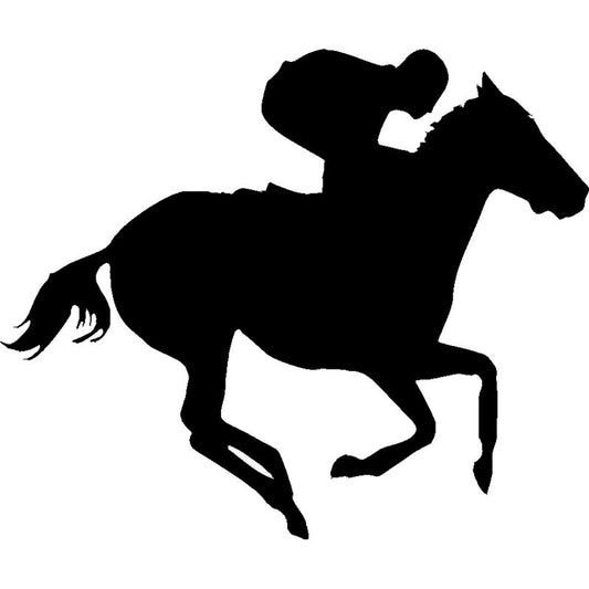 Hot 18.2*15.2CM Horse Racing Decals Personalized Car Stickers Car Cover Scratches  Decorative Accessories C4-0336