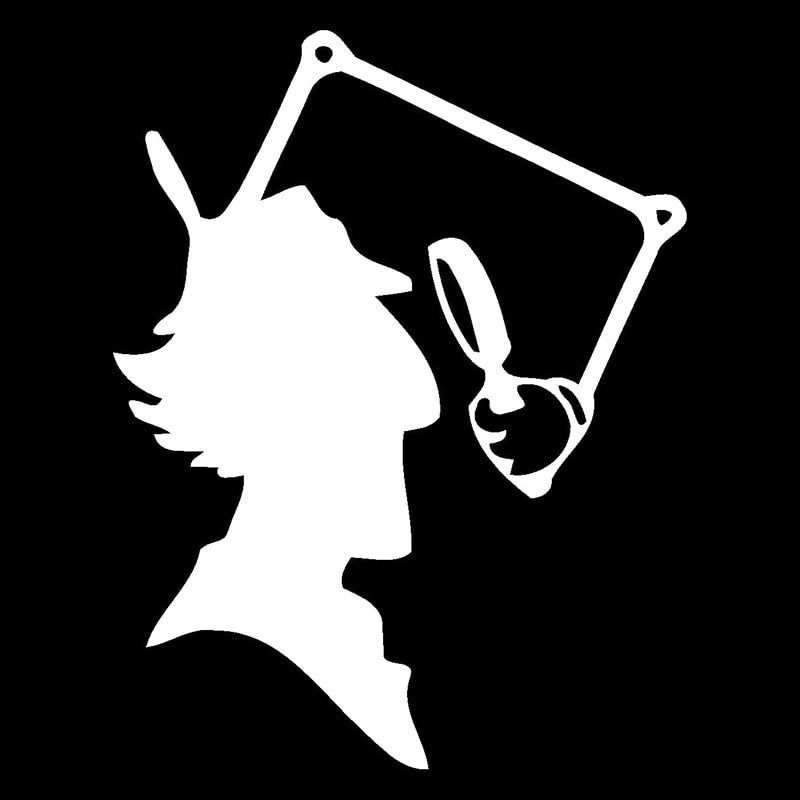 New Hot 13.2cm*17cm Inspector Gadget Decor Vinyl Car Styling Car Sticker Black/Silver S3-5720