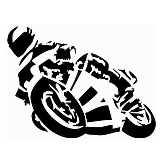 New Brand 18cm*13.7cm Motorcycle Racer  Car Sticker Decorative Decals Black/Silver S3-4662