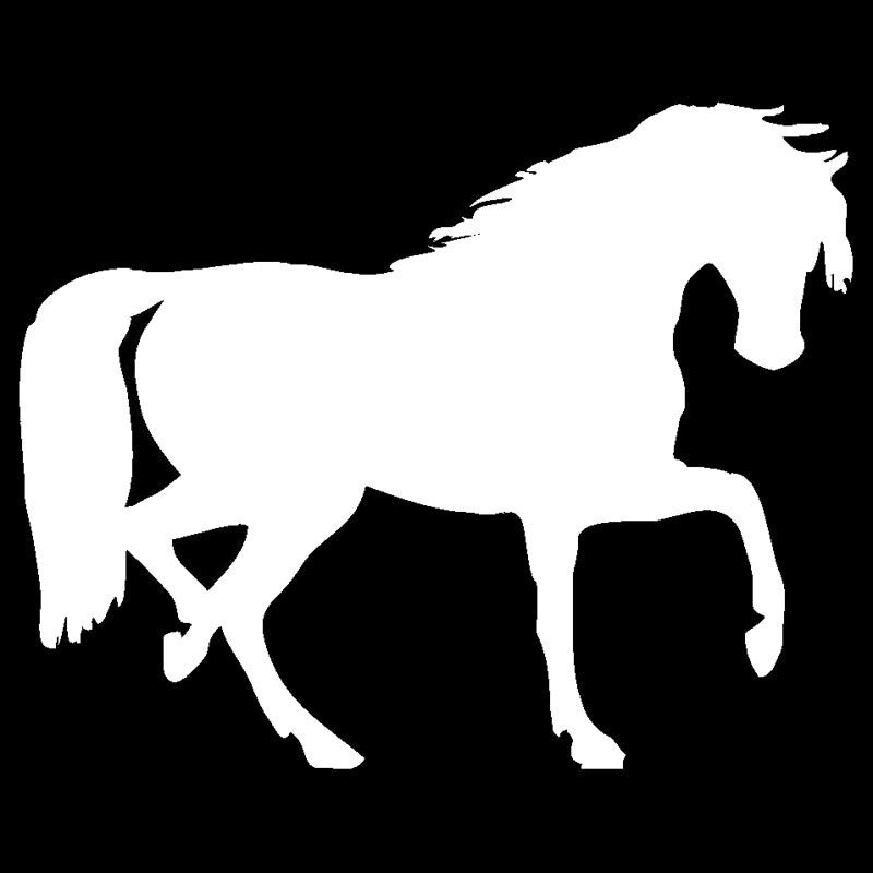 New Brand 19*15.2CM Animal Horse Cover Scratch Decorative Stickers Car Styling Personality Decal Accessories Silver/Black C4-0313