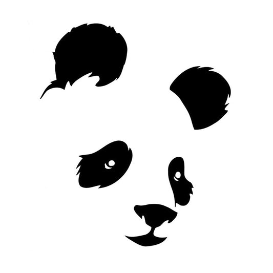 Fashion 12.2cm*14.3cm Panda Bear Animal Car Styling Motorcycle Decor Car Sticker Black/Silver S3-6448