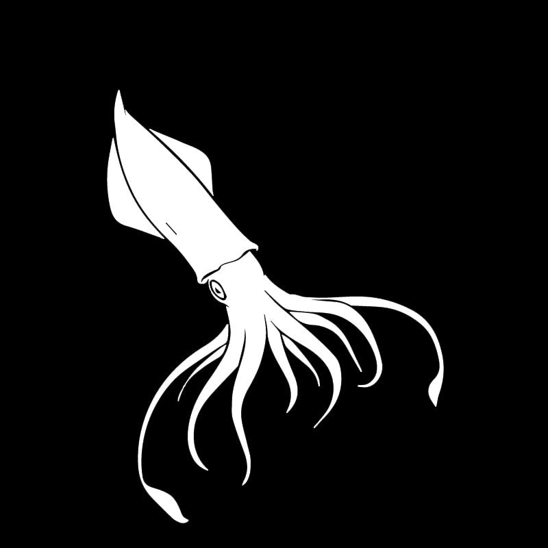 New Brand 15CM*10.8CM Funny Family Car Body Decoration Squid Pattern Car Stickers Vinyl Decals Black/Silver C30-0271