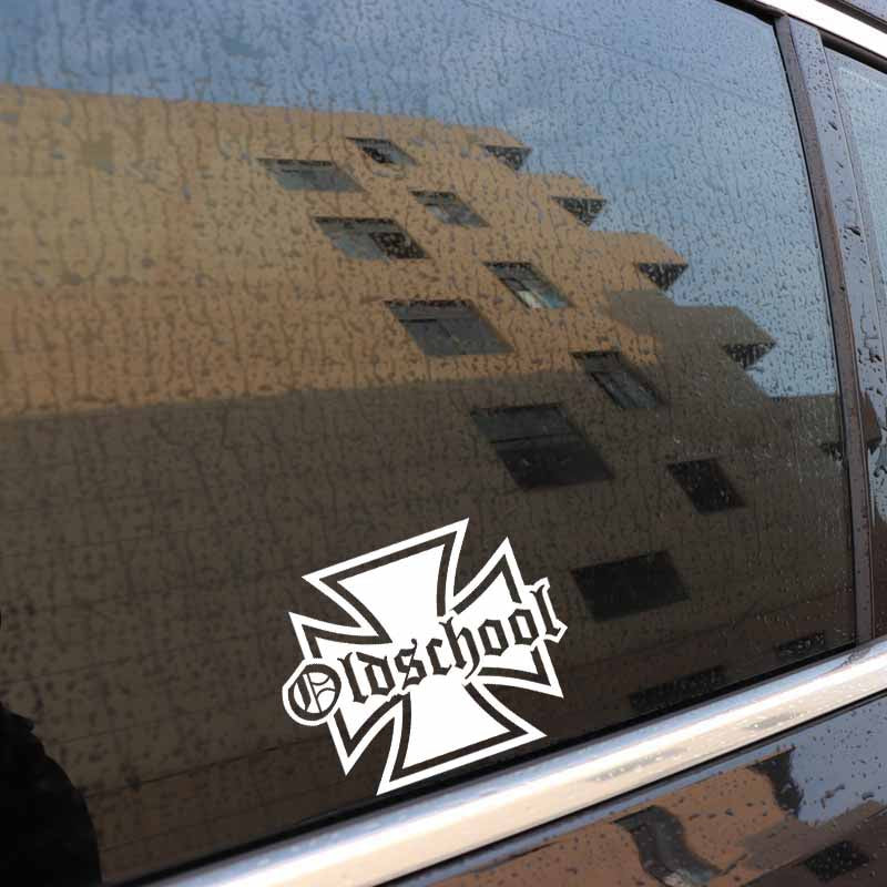 New Brand 13.8CM*11CM Old School Personality Vinyl Decal Truck Window Car Sticker Black Silver C10-01826