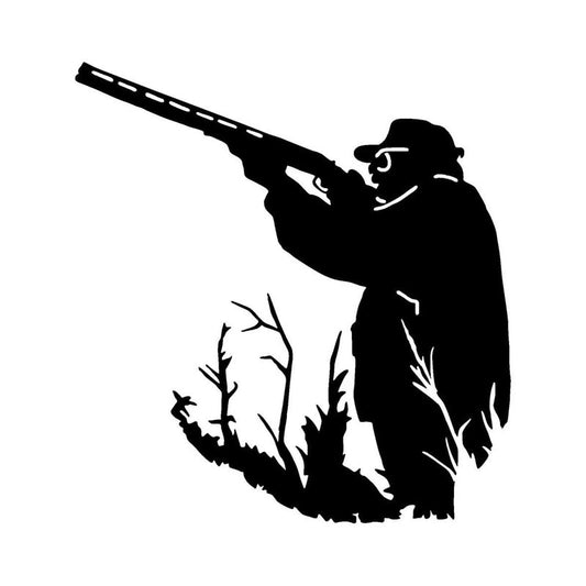 New Hot 12*12.7CM A Mounted Hunter Hunting Decals Waterproof Sunscreen Does Not Fade Vinyl Car Stickers C7-0059